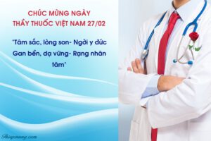 CHÚC MỪNG NGÀY THẦY THUỐC VIỆT NAM 27/2 - TRƯỜNG MẦM NON BÚP MĂNG NON